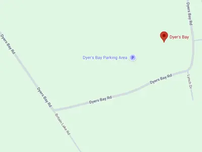 Map image of Dyers Bay Parking Lot location